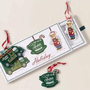 Polo Ralph Lauren Ralph’s Coffee Holiday Ornament Gift Set Polo Bear NWT